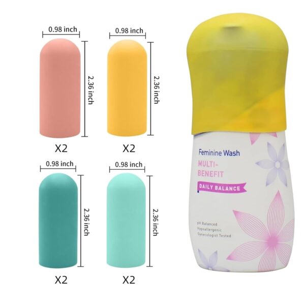 615bIbipIPL. SL1500 8 Pack Silicone Bottle Covers, Travel Essentials for Women Men, Travel Size Toiletries, Cruise Ship Essentials, Accessories Luggage, Travel Must Haves, Elastic Sleeves for Leak Proofing