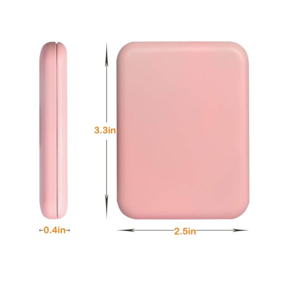 61i4OqWOGTL. SL1500 Kintion Pocket Mirror, 1X/3X Magnification LED Compact Travel Makeup Mirror with Light for Purse, 2-Sided, Portable, Folding, Handheld, Small Lighted Mirror for Gift, Pink