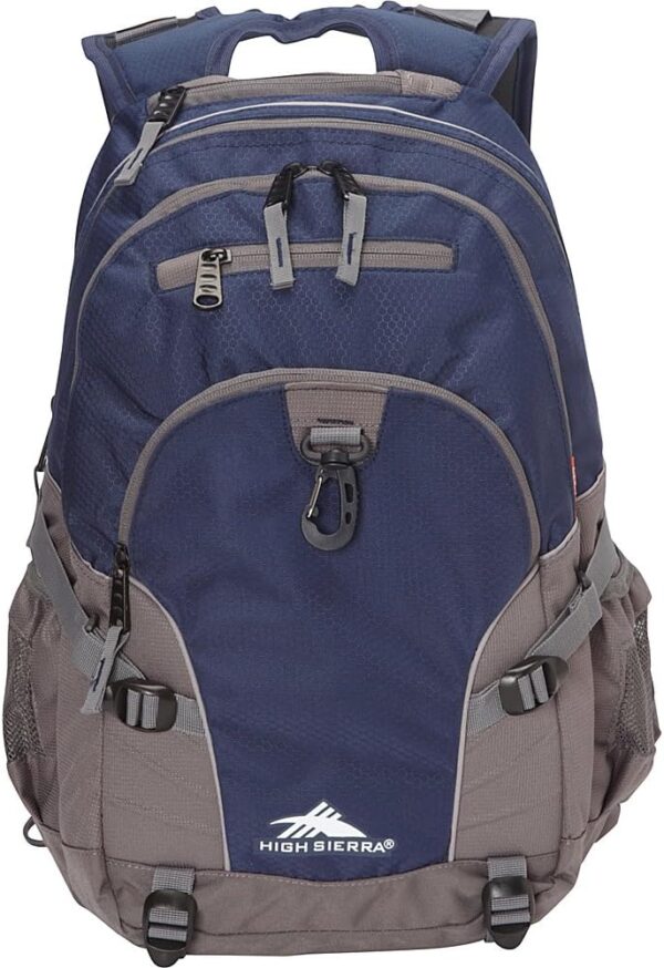 7198M7BKdmL. AC SL1001 High Sierra Loop Backpack, Travel, or Work Bookbag with tablet sleeve, One Size, Silver Heather