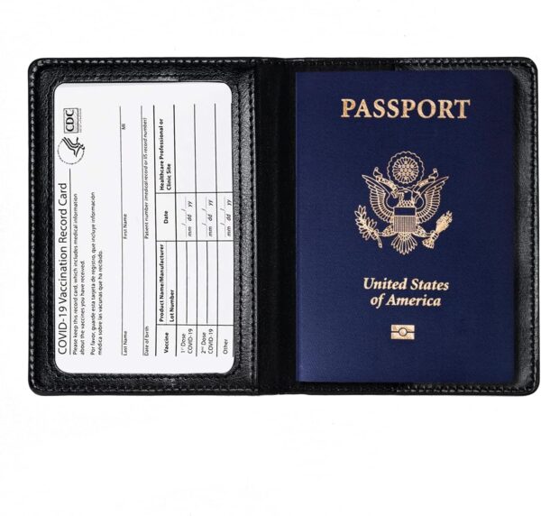 71VPVH4fraL. AC SL1500 2 Pcs Passport holders，Ultra Slim passport wallet，PU Leather Passport Cover for Women and Men