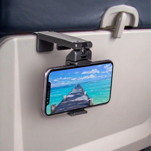 71ZwhaVRgAL. AC SL1500 Perilogics Universal in Flight Airplane Phone Holder Mount. Hands Free Viewing with Multi-Directional Dual 360 Degree Rotation. Pocket Size Must Have Airplane Travel Essential Accessory for Flying