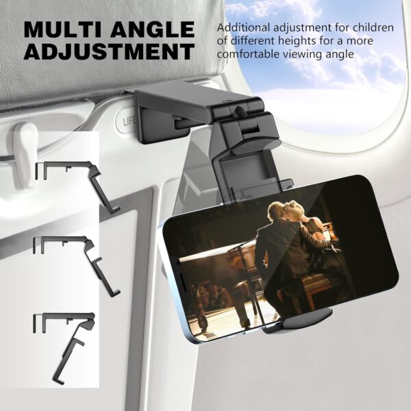 71d19R6K7aL. AC SL1500 Perilogics Universal in Flight Airplane Phone Holder Mount. Hands Free Viewing with Multi-Directional Dual 360 Degree Rotation. Pocket Size Must Have Airplane Travel Essential Accessory for Flying