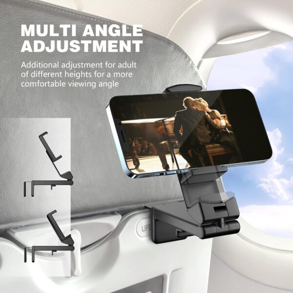 71tH86XRpwL. AC SL1500 Perilogics Universal in Flight Airplane Phone Holder Mount. Hands Free Viewing with Multi-Directional Dual 360 Degree Rotation. Pocket Size Must Have Airplane Travel Essential Accessory for Flying