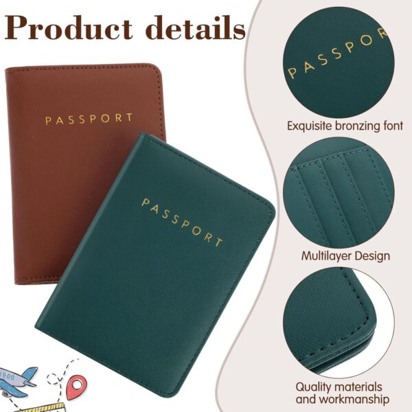 818rQU8EqfL. AC SL1500 2 Pieces Bridal Passport Covers Holder Travel Wallet Passport Case