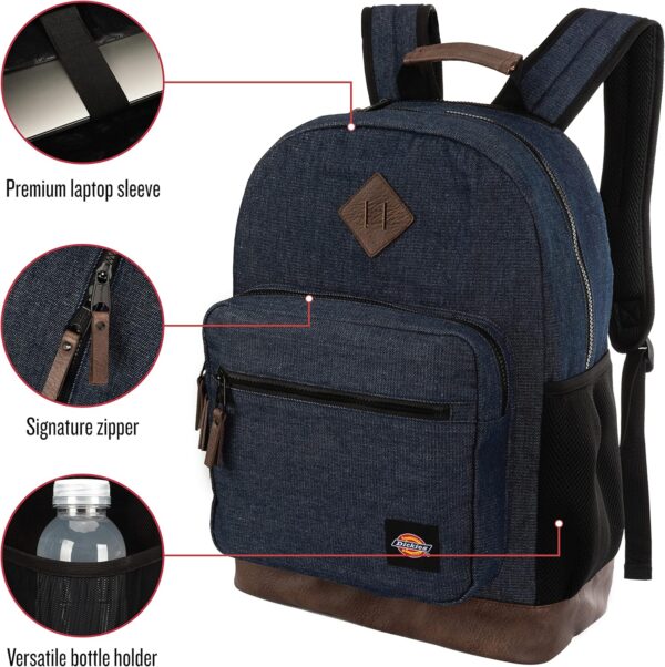 91BKf0ANHbL. AC SL1500 DICKIES Signature Backpack for School Classic Logo Water Resistant Casual Daypack for Travel Fits 15.6 Inch Notebook